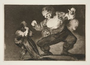 Bobalic?n (Simpleton), pl. 4 fra serien Los proverbios av Francisco de Goya