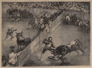 Tyrekamp i en delt ring av Francisco de Goya