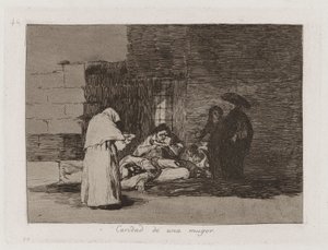 Veldedighet til en kvinne (A Woman av Francisco de Goya