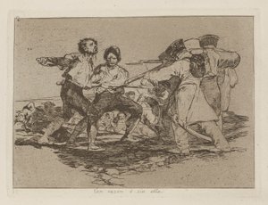 Med grunn? uten henne (med rette eller feil), pl. 2 fra serien The Disasters of War av Francisco de Goya