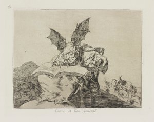Mot det allmenne beste. (Mot det felles gode.), pl. 71 fra serien The Disasters of War av Francisco de Goya
