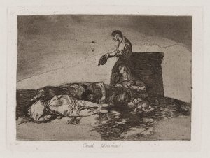 Grusom synd! (Cruel Tale of Woe!), Plate 48 fra The Disasters of War av Francisco de Goya