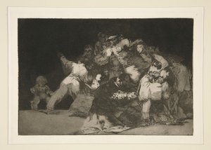 Uensartet generelt (General Folly), pl. 9 fra serien Los proverbios av Francisco de Goya