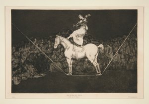 Disparate puntual (Punctual Folly), unummerert plate fra serien Los proverbios av Francisco de Goya