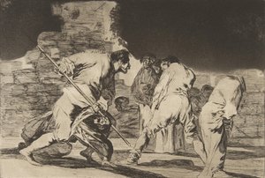 Tull og tull Ordspråkene, ca. 1816-23 utgitt 1864. av Francisco de Goya