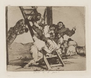 Vanskelig er steget! (Punkt av Francisco de Goya