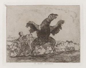 The Carnivorous Vulture, plate 76 fra The Disasters of War av Francisco de Goya