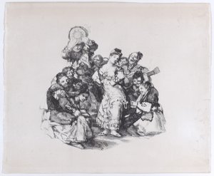 El vito Den andalusiske dansen, ca. 1825-1826., ca. 1825-1826. av Francisco de Goya