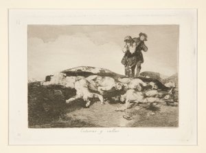 Begrav dem og hold deg stille, pl. 18 fra The Disasters of War av Francisco de Goya