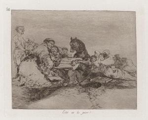 Dette er det verste! (Det er det verste av det!), Plate 74 fra The Disasters of War av Francisco de Goya