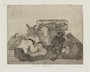 Merkelig hengivenhet! (Merkelig hengivenhet!), pl. 66 fra serien The Disasters of War av Francisco de Goya