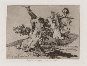 Flott prestasjon! Med døde! (A Heroic Feat! With Dead Men!), Plate 39 fra The Disasters of War av Francisco de Goya