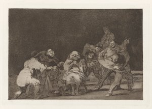 Lojalitet, også kjent som Han som ikke liker deg vil ærekrenke deg i spøk, fra serien The Nonsense (The Proverbs) av Francisco de Goya