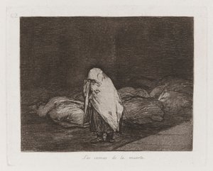 The Beds of Death, plate 62 fra The Disasters of War av Francisco de Goya