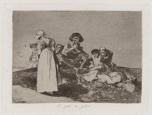 The Worst Is to Beg (The Worst Is to Beg), plate 55 fra The Disasters of War av Francisco de Goya