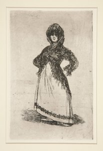 Maja [med lys bakgrunn] av Francisco de Goya