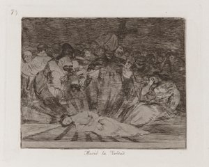 døde? Truth Has Died, plate 79 fra The Disasters of War av Francisco de Goya