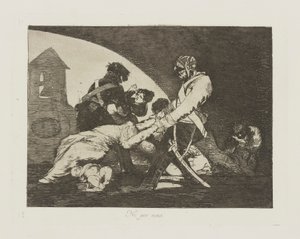 Ikke engang for dem. (Det gjør heller ikke disse.), pl. 11 fra serien The Disasters of War av Francisco de Goya