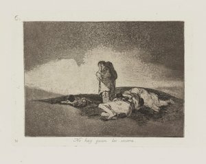Det er ingen som hjelper dem. (Det er ingen som kan hjelpe dem.), pl. 60 fra serien The Disasters of War av Francisco de Goya