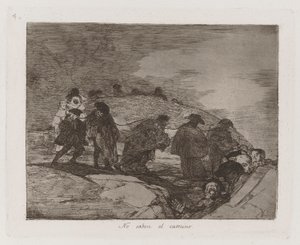 They Do Not Know the Way, Plate 70 fra The Disasters of War av Francisco de Goya