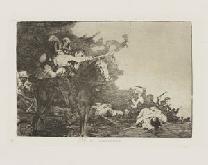 De er ikke enige. (De er ikke enige.), pl. 17 fra serien The Disasters of War av Francisco de Goya