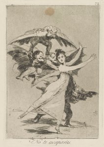 Ingen escapr?s. (Du vil ikke unnslippe.), pl. 72 fra serien Los caprichos av Francisco de Goya