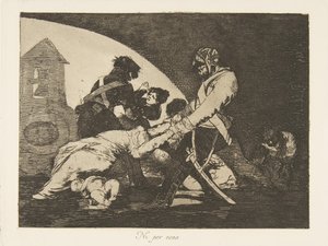 Plate 11 fra The Disasters of War Los Desastres de la Guerra: Heller ikke disse. Ni..., 1810. av Francisco de Goya