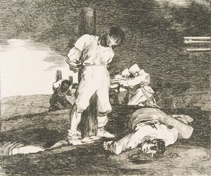 Plate 15 fra The Disasters of War Los Desastres de la Guerra: Og det er ingen hjelp...., 1810. av Francisco de Goya