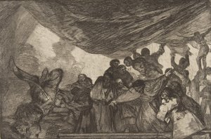 Plate 15 fra Disparates: Clear Folly, ca. 1816-23 utgitt 1864. av Francisco de Goya