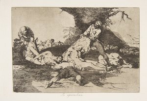 Plate 16 fra The Disasters of War Los Desastres de la Guerra: T..., 1810 publisert i 1863. av Francisco de Goya