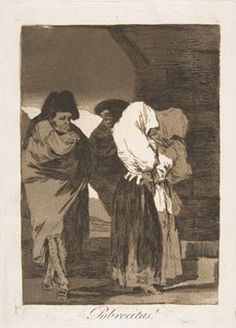 Tallerken 22 fra Los Caprichos: Stakkars små jenter! Pobrecitas!, 1799. av Francisco de Goya