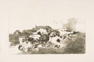 Plate 22 fra The Disasters of War Los Desastres de la Guerra: Enda verre. Både og..., 1810. av Francisco de Goya