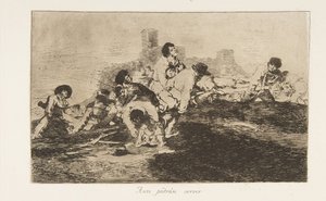 Plate 24 fra The Disasters of War Los Desastres de la Guerra: They ..., 1810 publisert 1863. av Francisco de Goya