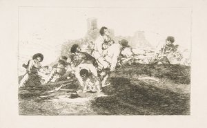 Plate 24 fra The Disasters of War Los Desastres de la Guerra: De kan fortsatt være av u..., 1810. av Francisco de Goya