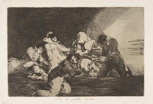 Plate 26 fra The Disasters of War Los Desastres de la Guerra: One..., 1810-20, publisert 1863. av Francisco de Goya