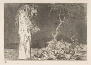 Plate 2 fra Disparates: Folly of Fear, ca. 1816-23 utgitt ca. 1848. av Francisco de Goya