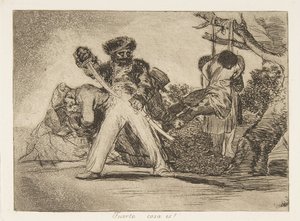 Plate 31 fra The Disasters of War Los Desastres de la Guerra: That..., 1810 publisert 1863. av Francisco de Goya