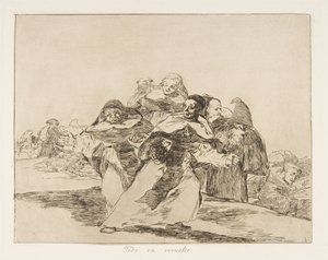 Plate 42 fra The Disasters of War Los Desastres de la Guerra: Every..., 1810 publisert 1863. av Francisco de Goya
