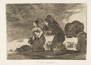 Plate 45 fra The Disasters of War Los Desastres de la Guerra: And t..., 1810 publisert 1863. av Francisco de Goya