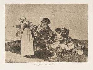 Plate 55 fra The Disasters of War Los Desastres de la Guerra: Th..., 1811-12 publisert 1863. av Francisco de Goya
