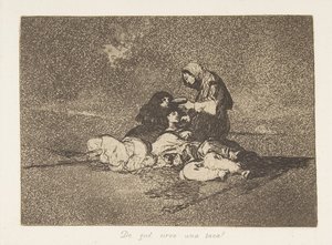 Plate 59 fra The Disasters of War Los Desastres de la Guerra: Wh..., 1811-12 publisert 1863. av Francisco de Goya