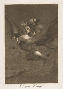 Plate 64 fra Los Caprichos: Bon voyage Bon Voyage., 1799. av Francisco de Goya