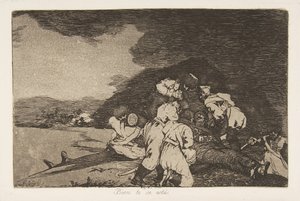 Plate 6 fra 'The Disasters of War' Los Desastres de la Guerra: 'It ser..., 1810 publisert 1863. av Francisco de Goya