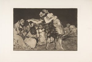 Plate 7 fra Disparates: Disorderly Folly, ca. 1816-23 utgitt 1864. av Francisco de Goya