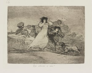 At? er dette opprør? (Hva er dette ståhei?), pl. 65 fra serien The Disasters of War av Francisco de Goya