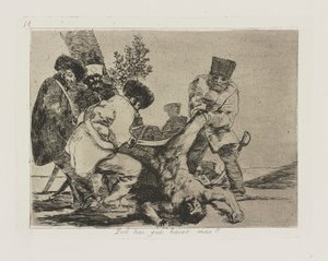 hva? må du gjøre mer? (Hva mer kan gjøres?), pl. 33 fra serien The Disasters of War av Francisco de Goya