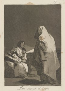 Galningen kommer (Here Comes the Bogey-Man.), pl. 3 fra serien The Caprices av Francisco de Goya