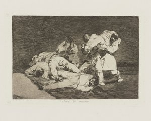 Være? det samme. (Det vil være det samme.), pl. 21 fra serien The Disasters of War av Francisco de Goya