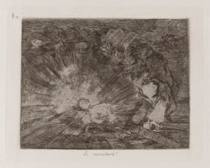 Hvis gjenoppstå?? (Will She Rise Again?), Plate 80 fra The Disasters of War av Francisco de Goya