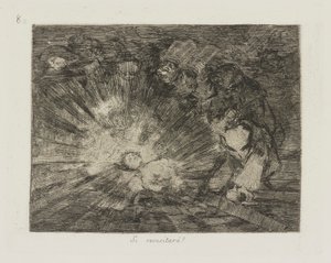 Er du gjenopprettet?? (Vil hun reise seg igjen?), pl. 80 fra serien Los desastres de la guerra (The Disasters of War) av Francisco de Goya